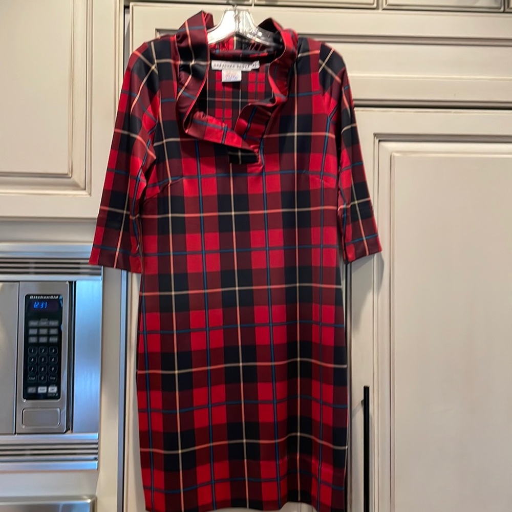 Gretchen Scott plaid dress medium worn once